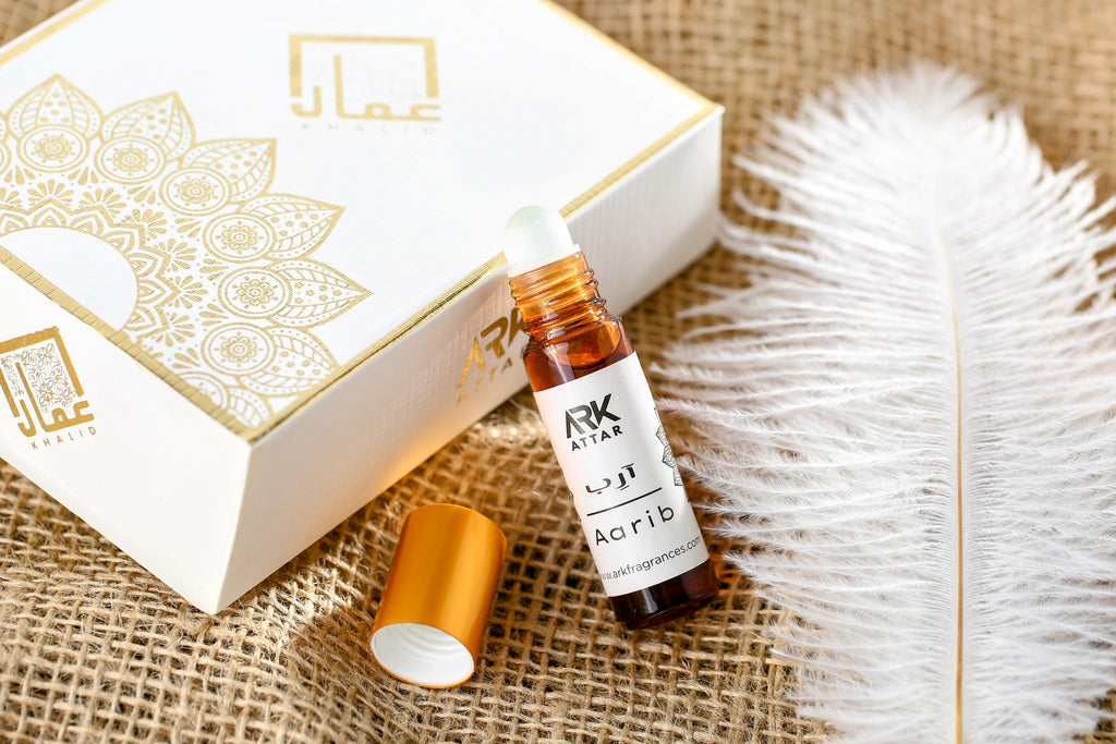 Aarib Attar by ARK Fragrances 6ml premium concentrated perfume oil. Best selling branded fragrance long lasting organic scent alcohol free natural musk oud gift for men and women. We offer luxury attar in Karachi, original scent in Lahore, top quality perfume in Islamabad, and fast delivery in Rawalpindi Multan Peshawar Gujranwala Hyderabad Quetta and all over Pakistan