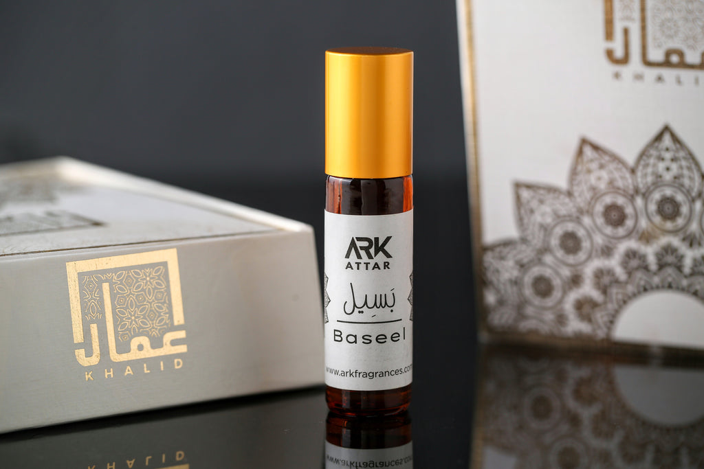 Baseel Attar by ARK Fragrances 6ml premium concentrated perfume oil. Best selling branded fragrance with beautiful packaging long lasting organic scent alcohol free natural musk oud gift for men and women. We offer fast nationwide delivery all over Pakistan including Karachi Lahore Islamabad Rawalpindi Multan Peshawar Gujranwala Hyderabad Quetta and Sialkot