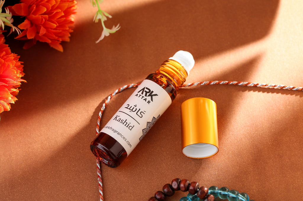 Kashid Attar by ARK Fragrances 6ml premium concentrated perfume oil. Best selling branded fragrance long lasting organic scent alcohol free natural musk oud gift for men and women. We offer luxury attar in Karachi, original scent in Lahore, top quality perfume in Islamabad, and fast delivery in Rawalpindi Multan Peshawar Gujranwala Hyderabad Quetta and all over Pakistan