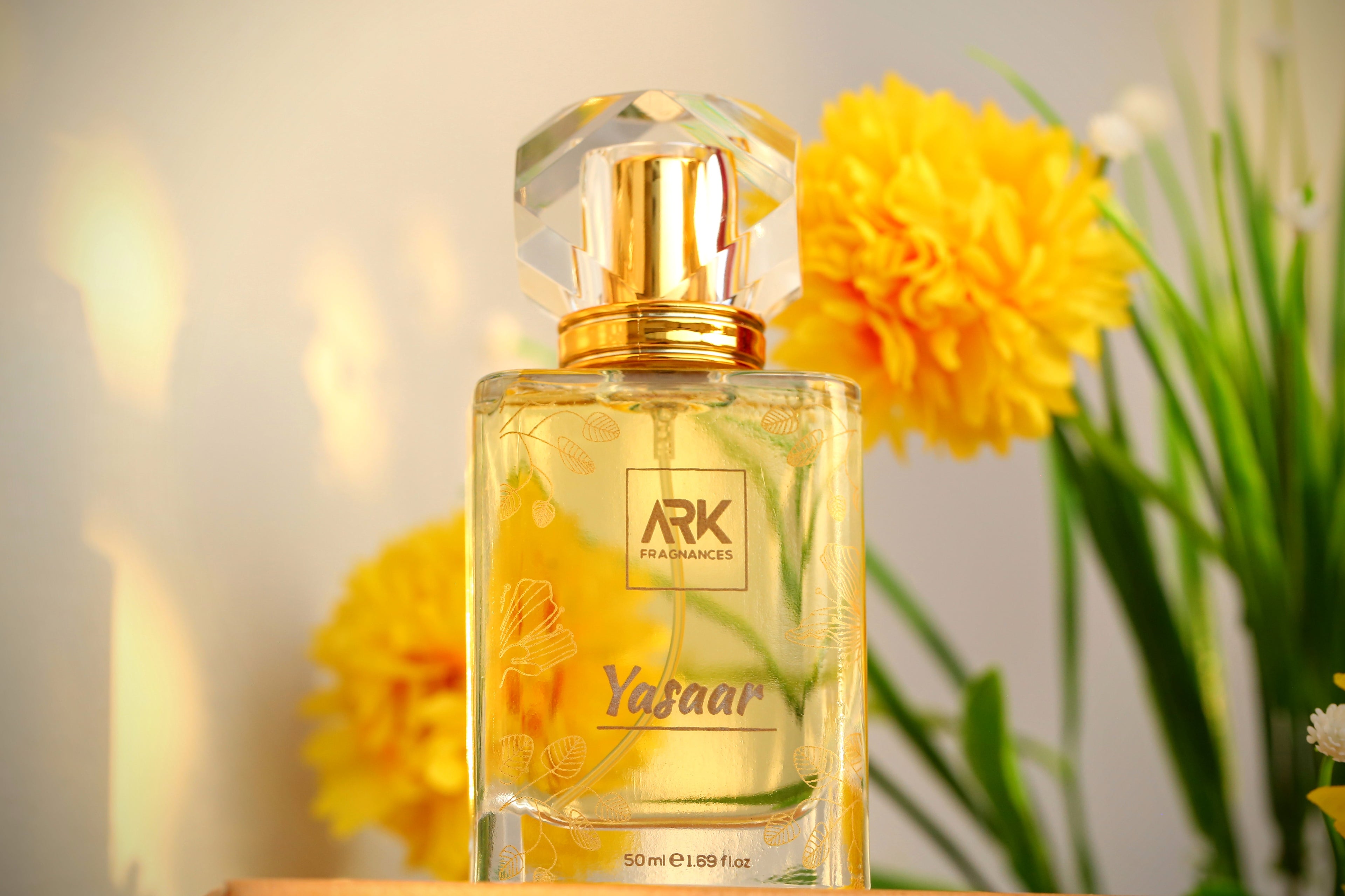 Buy Yasaar Perfume 50ml by ARK Fragrances best price in Pakistan. This premium long-lasting Eau de Parfum for women features a rich blend of Raspberry, Jasmine, and Honey notes. Perfect luxury gift for her. We offer 100% original branded ladies fragrance delivery in Karachi, top rated sweet scent in Lahore, best perfume in Islamabad, and fast shipping to Rawalpindi, Multan, Peshawar, Faisalabad, Gujranwala, Sialkot, Hyderabad, Quetta, and nationwide. Shop online now for the highest quality women's perfume.