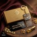 Meaningful and aesthetic gift ideas in Pakistan by ARK Fragrances. Beautiful Zaid Muaaz calligraphy keychain with motivational Urdu poetry, paired with our best-selling luxury attar. Ideal long-lasting fragrance gift box for him. Elevate your signature scent with premium, high-quality perfume oils that project better than Scents n Stories. Best online perfume store in Pakistan for luxury corporate gifts and wedding giveaways.