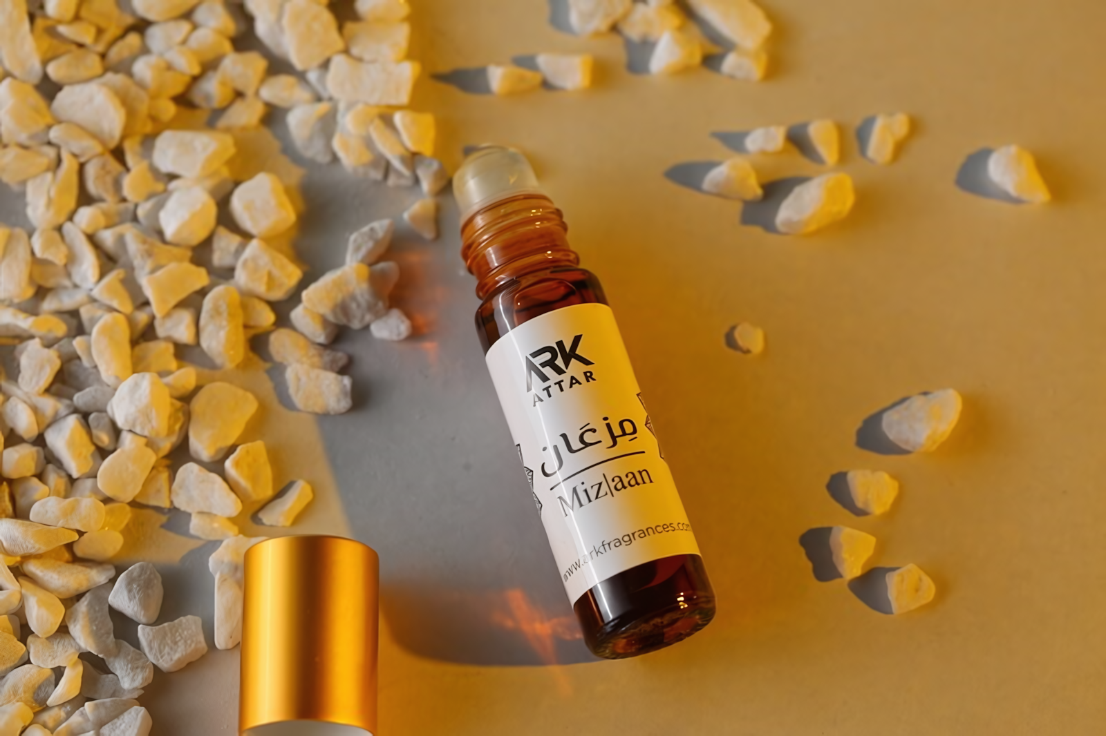 Mizaan Attar creates a cozy evening atmosphere with its unique blend of warm spices and aromatic notes.