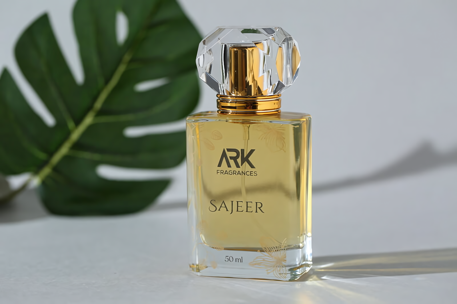 Sajeer 50ml by ARK Fragrances standing tall as the best long-lasting unisex perfume in Pakistan, featuring a non-staining formula safe for lawn, silk, and wash-n-wear fabrics with a majestic sillage.