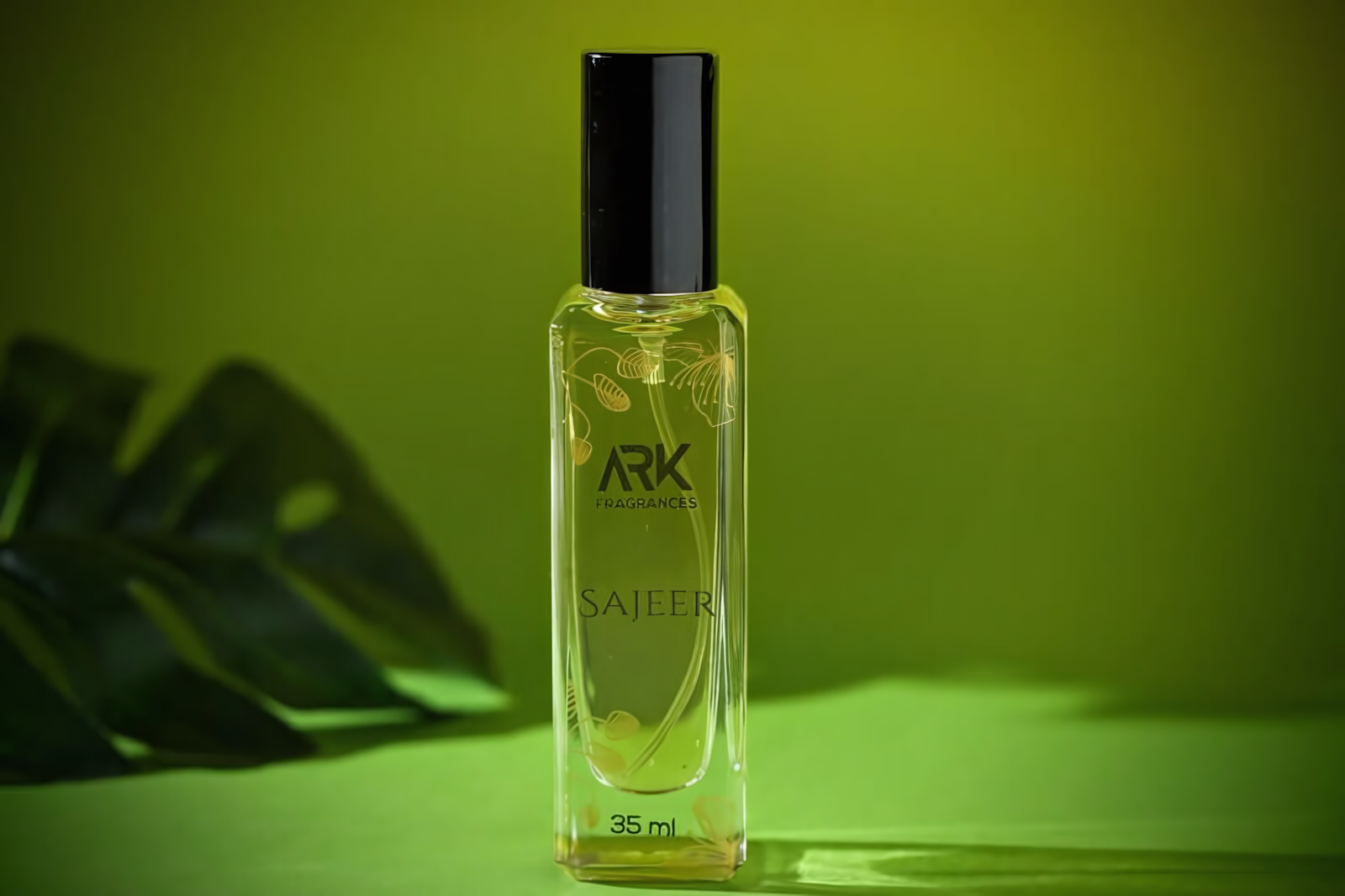 Sajeer 50ml signature collection by ARK Fragrances, a powerful and sophisticated unisex Eau De Parfum designed for authority, featuring deep woody accords and intense longevity for formal gatherings.